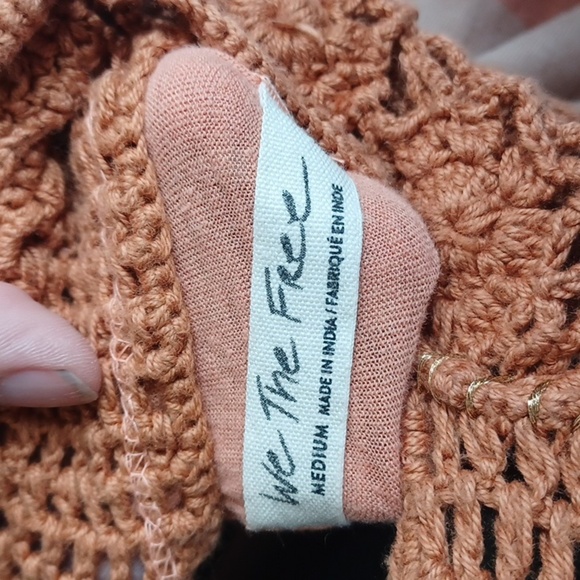 Free People Luca Crochet Stripe Boho Mini Dress - Picture 7 of 8